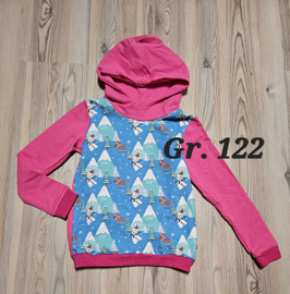 Pullover Gr. 122 pink/Schneemann