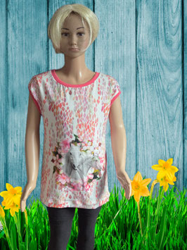 Tshirt Gr. 146 Pferd/melonenfarben