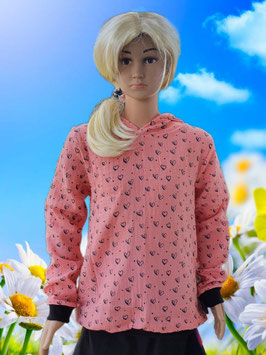 Handmade Hoodie Musselin Oversize Gr. 140 mitwachsend