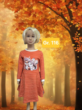 Kleid Gr. 116 langarm Waldtiere