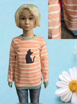 Pullover Gr. 110 Bügelbild Katze