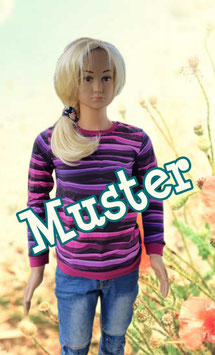 Handamde Mädchen Pullover Jerseystoffe und Größe wählbar mitwachsend