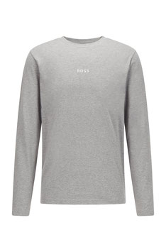 Boss Longsleeve aus Stretch-Baumwolle mit fünflagigem Logo - STYLE TCHARK 1 - 5046280705100 light pastel grey