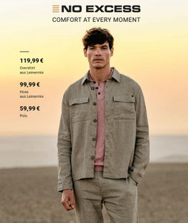 No Excess - Overshirt 31510210 044 und Hose 317140211 044 aus Leinenmix