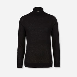 OLYMP Level Five Strick Body Fit, Pullover Rollkragen, Schurwolle 0150 12 68 Schwarz