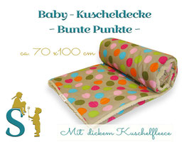 Baby-Kuscheldecke ~Bunte Punkte~