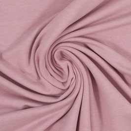 0,5 m SWEAT French Terry, Uni meliert, altrosa Meterware