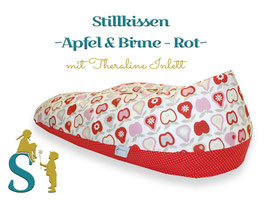 Stillkissen ~Apfel & Birne Rot~ Theraline Inlett