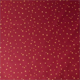Baumwollwebware ~ Sterne bordeaux