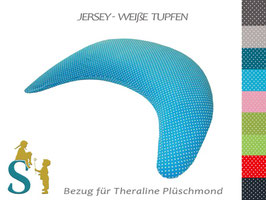 Bezug für Plüschmond ~Jersey-weiße Tupfen ~