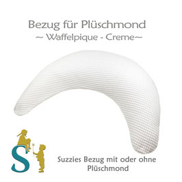 Bezug für Plüschmond~Waffelpique Einfarbig~