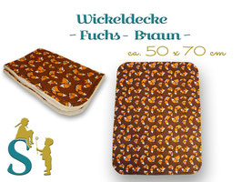 Kleine Wickeldecke ~ Fuchs Braun ~ ca. 50x70cm