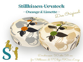 Stillkissen Versteck ~Orange & Limette~