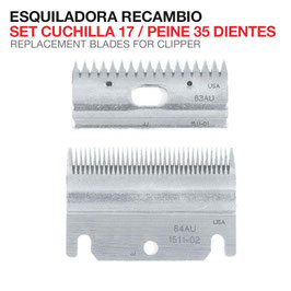 ESQUILADORA RECAMBIO SET CUCHILLA 17 Y PEINE 35 OSTER