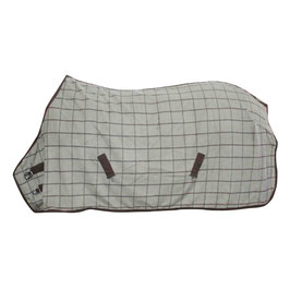 MANTA POLAR CUADROS OT-13 AZUL/BEIGE