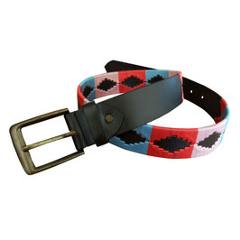 CINTURÓN POLO CUERO BORDADO