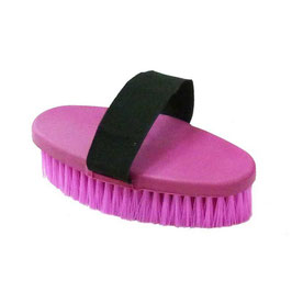 BRUZA DE NYLON ROSA CON MANGO