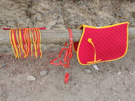 CONJUNTO MANTILLA ESPAÑA MCRM AMARILLO/ROJO