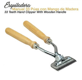ESQUILADORA MANUAL 33 PÚAS MANGO MADERA