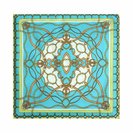 PAÑUELO MALUFA 90x90 600/401 TURQUESA