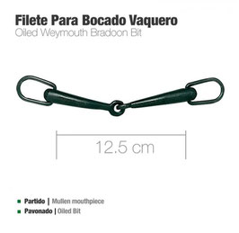 FILETE PARA BOCADO VAQUERO PAVONADO 12.5cm