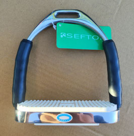 ESTRIBO INGLES SEFTON COMPACTO FLEXIBLE INOXIDABLE CON TACO