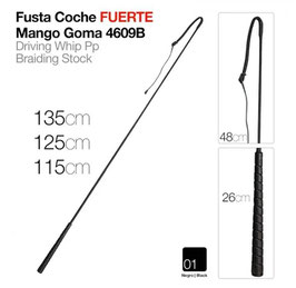 FUSTA COCHE FUERTE MANGO GOMA 4609B NEGRO