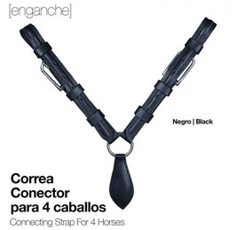 ENGANCHE CORREA CONECTOR PARA 4 CABALLOS NEGRO