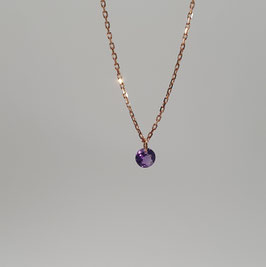 Collierkette mit fassungslosem Amethyst