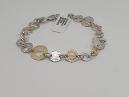 Armband aus 925/- Silber und 900/- Feingold