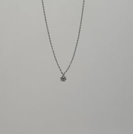 Collierkette mit fassungslosem Diamant