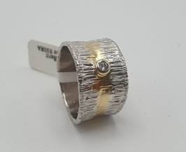 Eva Stone Ring 925/- Silber vergoldet