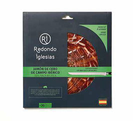 Fresh pack Redondo 4. Handgesneden Jamón Ibérico Cebo de Campo. 36 mnd. 70 gram.