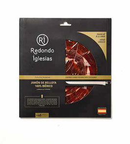 Fresh pack Redondo 6. Handgesneden Jamón Ibérico de Bellota 100%. Pata Negra. 48 mnd. 70 gram.