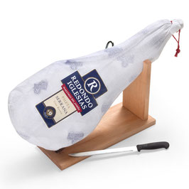 Jamonero y Cuchillo Redondo (set). Exclusief ham.