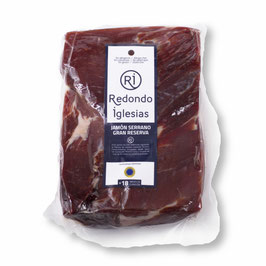 Bloque Jamón Serrano Gran Reserva, 18+ maanden gerijpt. Ca. 4,5 kilo.