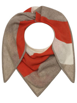 Dreieckstuch 100 % Kaschmir - mehrfarbig beige