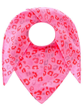Dreieckstuch 100 % Kaschmir - leo pink