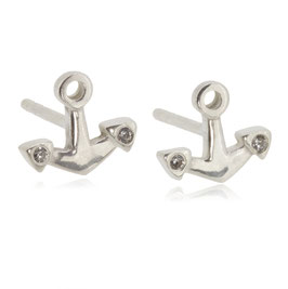 Silber Ohrstecker mit Anker
