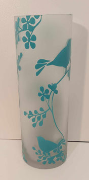 Vase oiseau turquoise