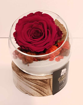 Petite boule avec 1 rose éternelle existe en 6 couleurs