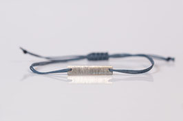 Armband Blaugrau Silber Längsdiamantiert