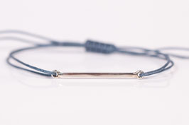 Armband Blaugrau Silber Glänzend