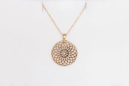 Anhänger Blume des Lebens Gelbgold