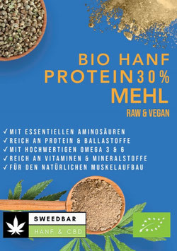 30% Protein Hanf- Mehl Bio, 49% Ballaststoffe
