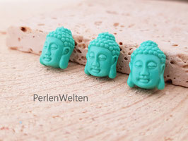 5 Buddha Perlen türkis-grün