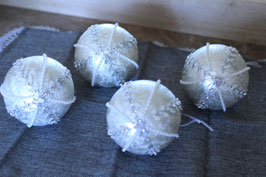 201127    SOBO 　　　　　　　　　　　　　　Set de 4 boules de Noel 　　　　　　　　　　ｸﾘｽﾏｽｵｰﾅﾒﾝﾄﾎﾞｰﾙ/Paris輸入　　　　　　　　　 4個同柄set/φ 約 80ｍｍ