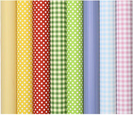 "DOTS & STRIPES" Geschenkpapier-Kurzrollen-Sortiment