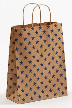 PAPIERTRAGETASCHE  "STARS TWISTED BLUE"