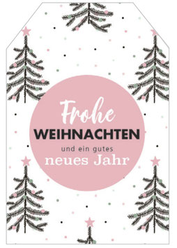 Anhänger - "FROHE WEIHNACHTEN" BÄUME